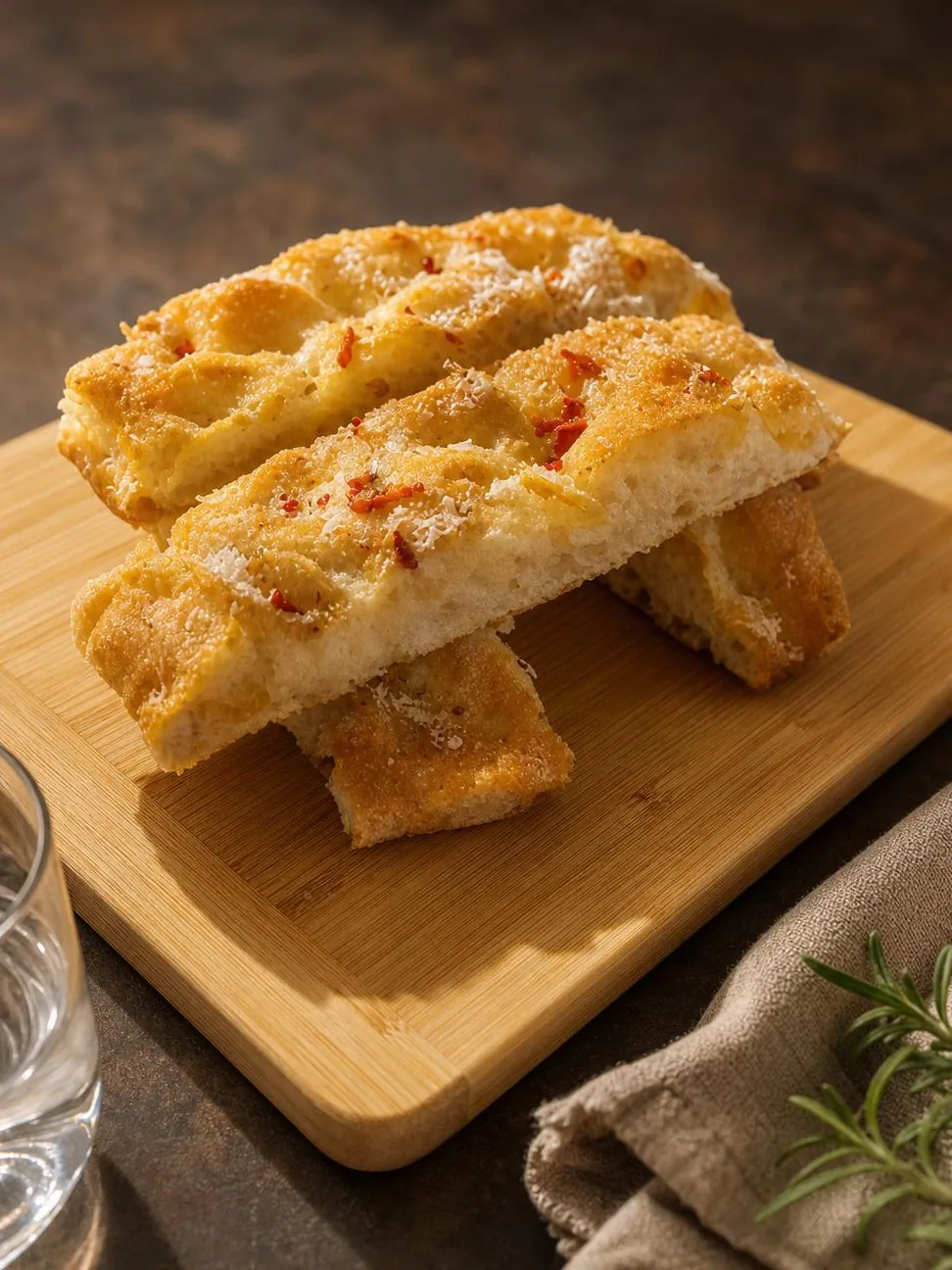 Focaccia croccante con pomodorini